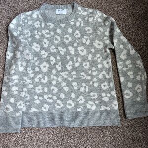 Old Navy Leopard Print Sweater - Size Medium